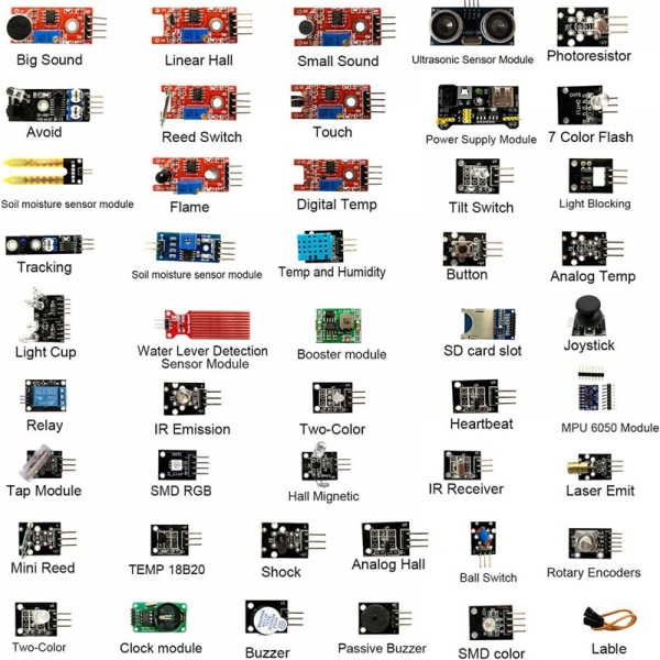 37/45 sensor kits suitable for Raspberry Pi UNO R3 compatible Arduino smart car