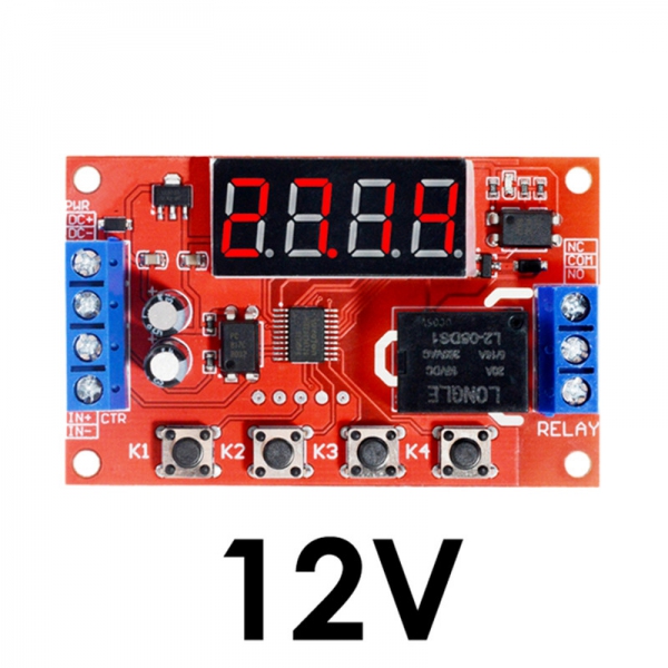 Delay time relay module 5V1V24V timed programmable optocoupler isolation pulse cycle power-off trigger