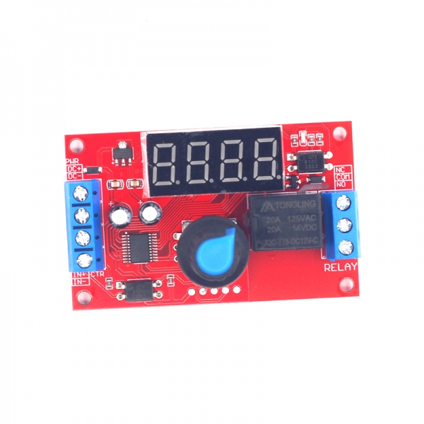 Delay time relay module 5V1V24V timed programmable optocoupler isolation pulse cycle power-off trigger