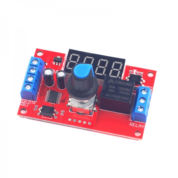 Delay time relay module 5V1V24V timed programmable optocoupler isolation pulse cycle power-off trigger
