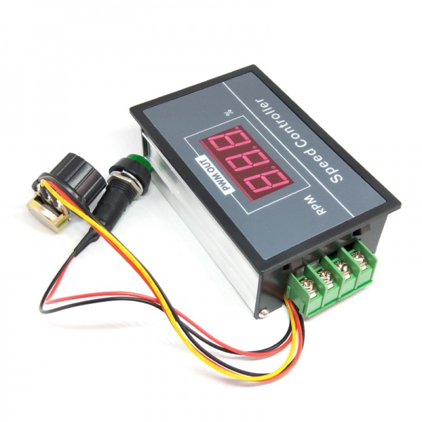Digital PWM DC motor speed regulator 6V12V24V48V stepless speed control switch controller display shell