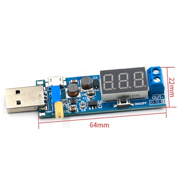 DC - DC USB Стабилизатор напряжения модуль 5V вращение 3.3V 9V 12V 24V Настольный блок питания