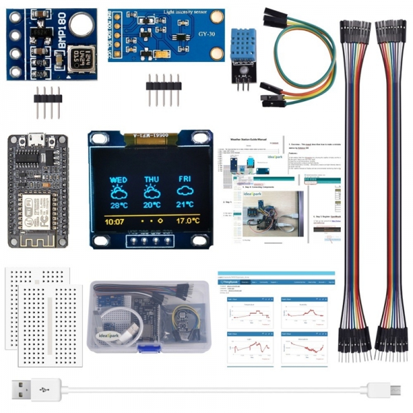 Weather station kit humidity and environment BMP180 pressure sensor ESP8266 KIT 8266 kit