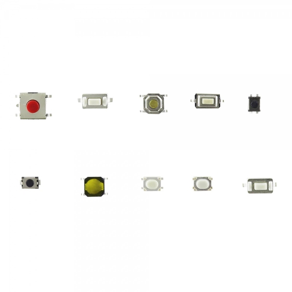 10 types of 100 car remote control buttons, switch button package, patch touch switch box 4 * 4 3 * 6 3 * 4