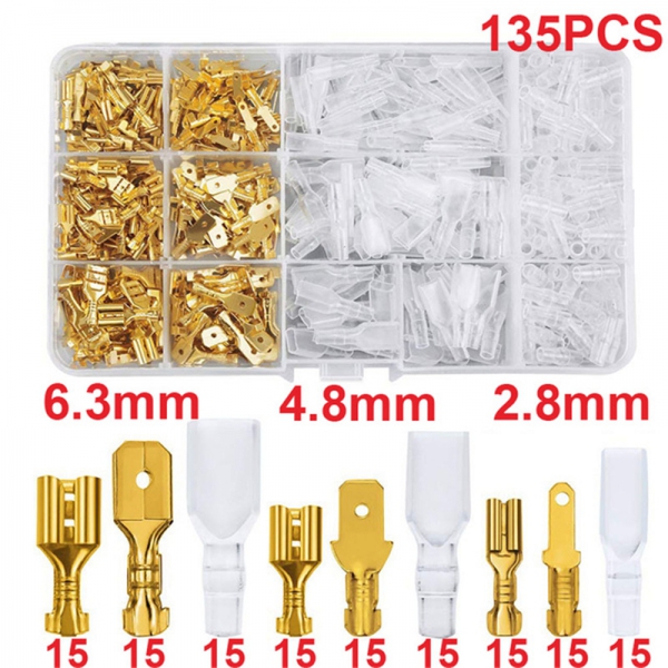 2.8/4.8/6.3MM Cold pressed Wiring Terminal Full Series Plug in Common Wiring Terminal Crimping Terminal