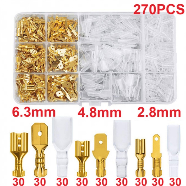 2.8/4.8/6.3MM Cold pressed Wiring Terminal Full Series Plug in Common Wiring Terminal Crimping Terminal