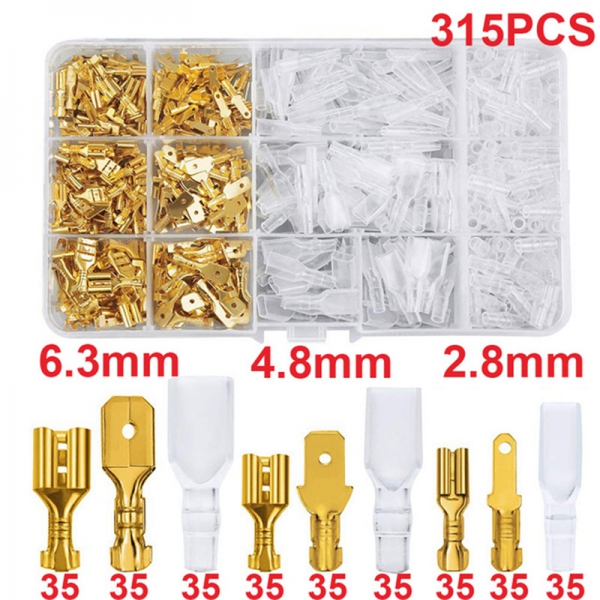 2.8/4.8/6.3MM Cold pressed Wiring Terminal Full Series Plug in Common Wiring Terminal Crimping Terminal