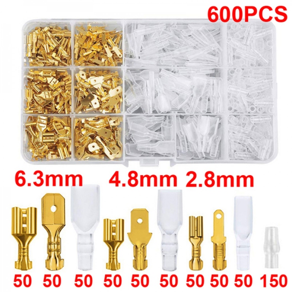 2.8/4.8/6.3MM Cold pressed Wiring Terminal Full Series Plug in Common Wiring Terminal Crimping Terminal