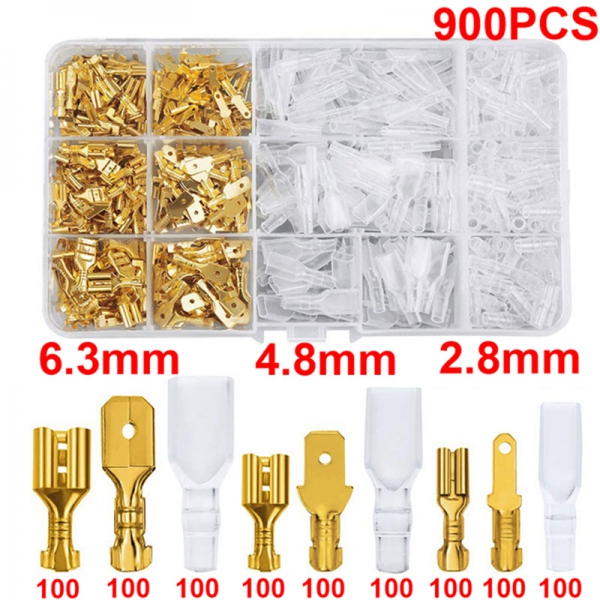 2.8/4.8/6.3MM Cold pressed Wiring Terminal Full Series Plug in Common Wiring Terminal Crimping Terminal