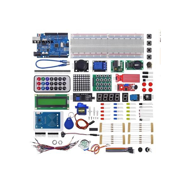 Suitable for UNO R3 development board upgrade entry-level learning kit, stepper motor RFID learning kit