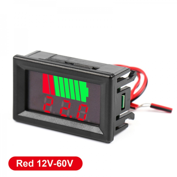 Electric vehicle battery gauge, lithium battery gauge, 12V 24V 36V 48V 60V 72V universal