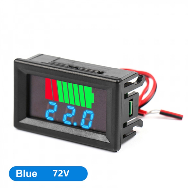 Electric vehicle battery gauge, lithium battery gauge, 12V 24V 36V 48V 60V 72V universal