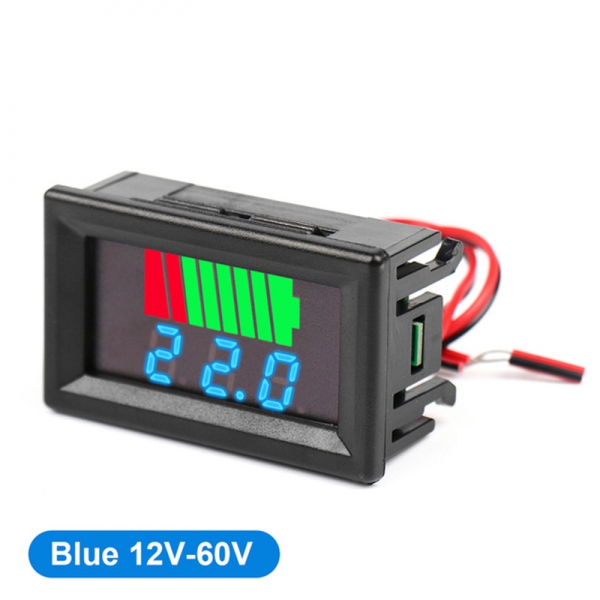 Electric vehicle battery gauge, lithium battery gauge, 12V 24V 36V 48V 60V 72V universal
