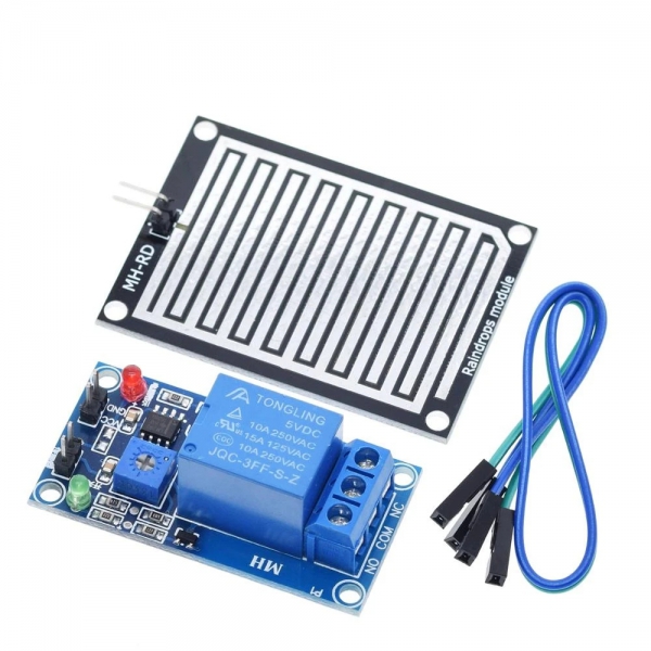 Rainwater sensing control switch module humidity relay module with delayed raindrop sensor on 5V12V