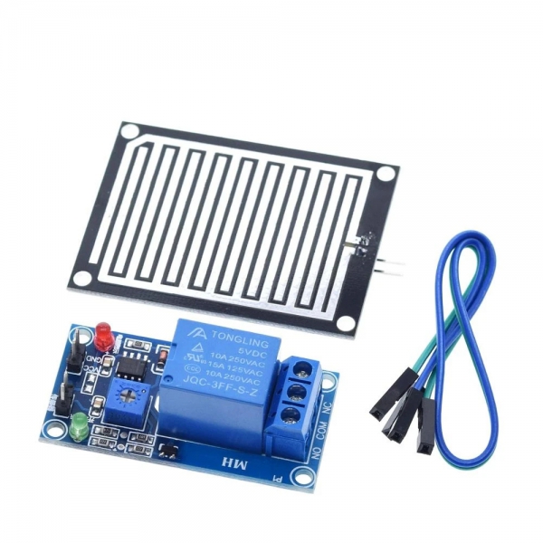 Rainwater sensing control switch module humidity relay module with delayed raindrop sensor on 5V12V