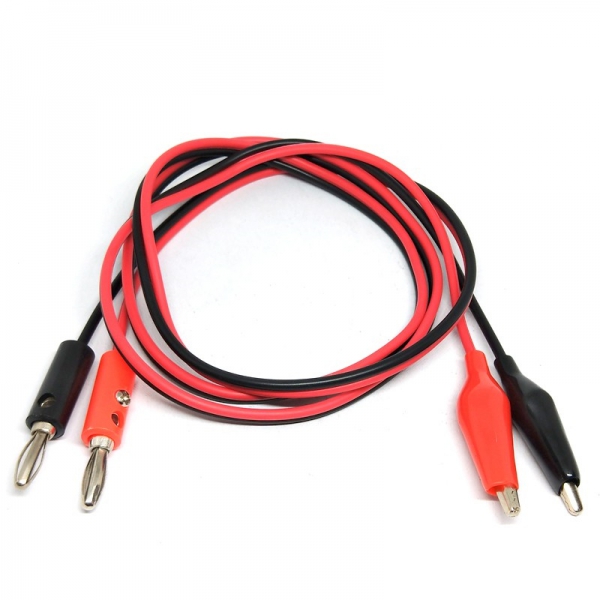 Crocodile clip wire double headed banana plug to crocodile clip wire power test wire connection wire color 2-wire 4-cap