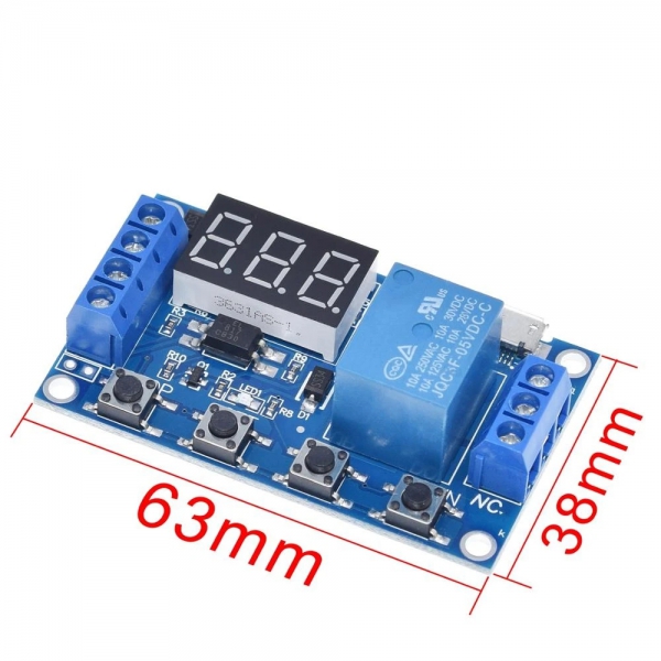 1-way delayed power-off disconnection triggering cycle timing circuit 6-30V switch relay delay module time