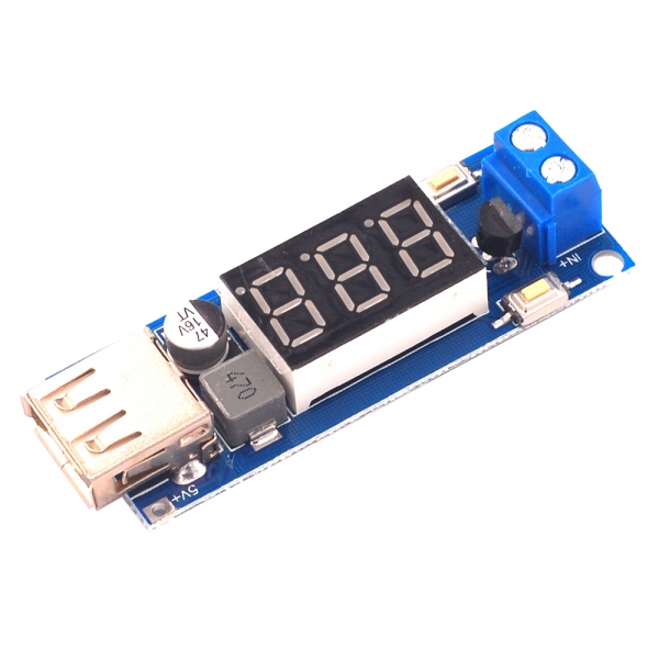 12V to 5V voltage reduction module DC-DC 3A DC power module LED battery car voltmeter