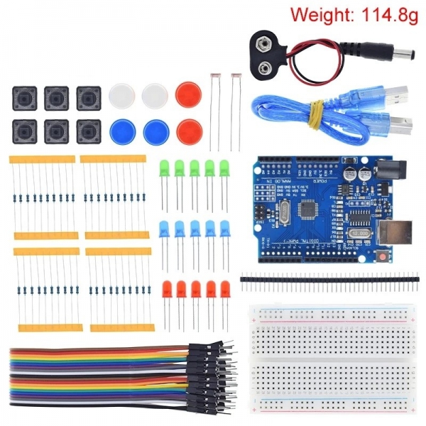 Starter Kit UNO R3 mini 13 in 1 starter kit Mini breadboard LED jumper