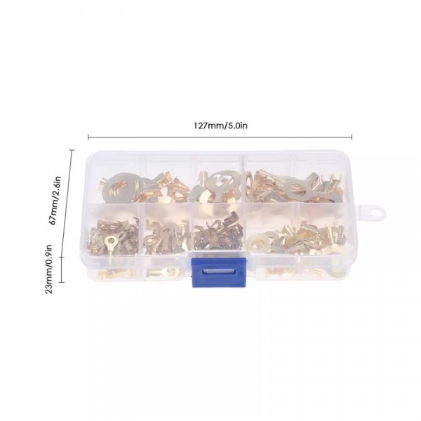 150PCS M3-M10 Circular O-shaped Cold pressed Wiring Terminal Cable Wire Connector Circular Terminal