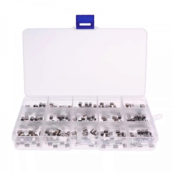 150PCS 5X20mm glass fuse tube sample box with 15 types of 0.1A-30A fuse sets