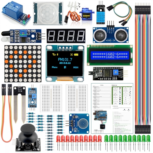 1602+0.96 inch set suitable for UNO R3 component package beginner‘s starter kit MEGA2560