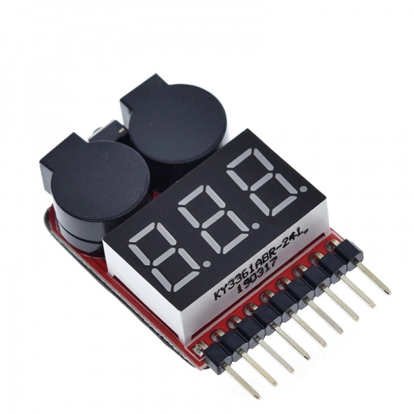 1-8S new 2-in-1 power display/BB low voltage/alarm/electronic display/dual function buzzer