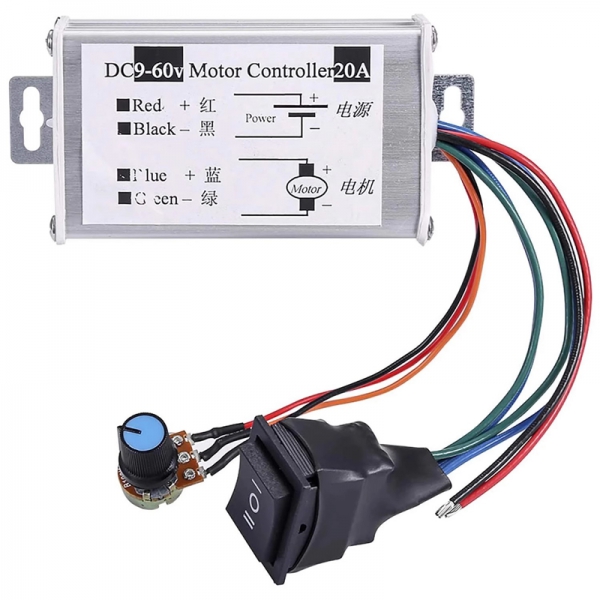 20A forward and reverse DC speed regulator 12V24V36V48V60V pulse width motor driver PWM control board