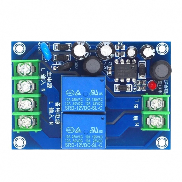 220V two-way power automatic switch 10A dual power two in one out power-off conversion switch board module