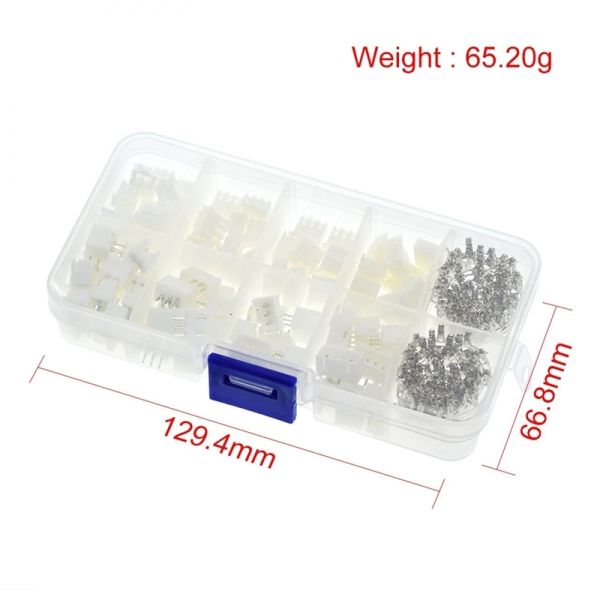 250PCS 2P3P4P XH2.54mm spacing terminal kit shell needle socket JST connector 250 pieces