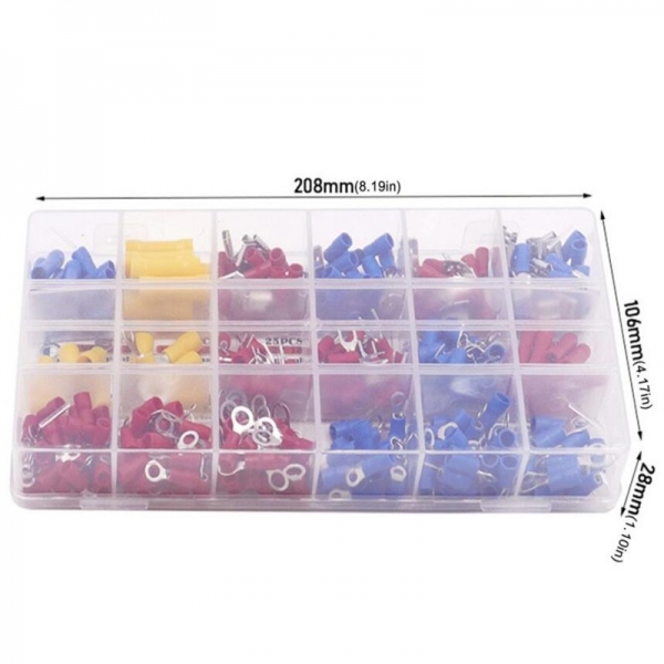 300PCS cold pressed terminal OT/UT circular fork shaped shovel shaped wiring terminal, automotive wire connector box