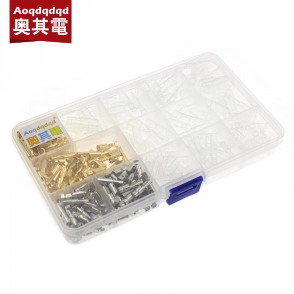 360PCS bullet head cold press wiring plug-in terminal 3.9mm plug spring+plug blade+sheath
