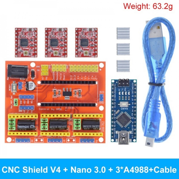 3D printer kit CNC shield V3 V4 engraving machine kit NANO improved version 4988 driver