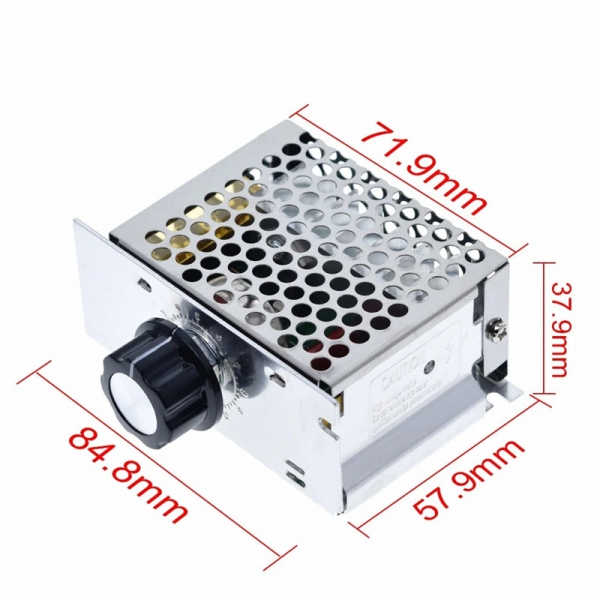 4000W imported high-power thyristor electronic voltage regulator with dimming, speed regulation, temperature control and fuse housing
