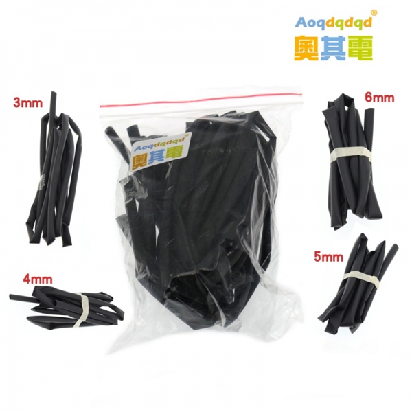 4PCS 4-in-1 heat shrink tubing set, 4 specifications 3MM4MM5MM6MM, 1 meter each