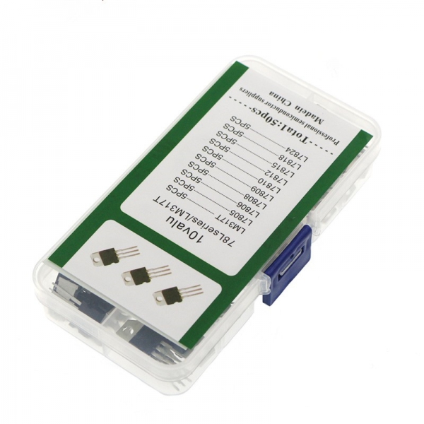 50PCS TO-220 series transistor, high-power three terminal voltage regulator transistor, 10 specifications LM317T