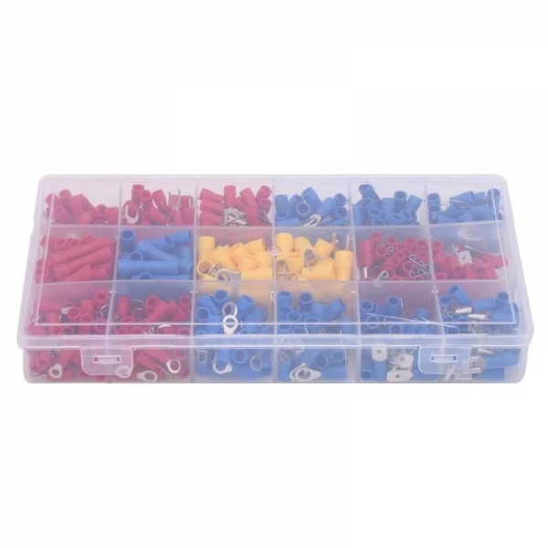 520PCS Cold pressed Wiring Terminal Box with Ring shaped Fork shaped Spade shaped Color Combination Terminal