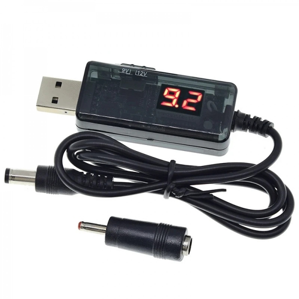 USB to DC5.5/3.5mm Router Optical Cat Boosting Cable 5V Booster to 9V12V Charging Cable