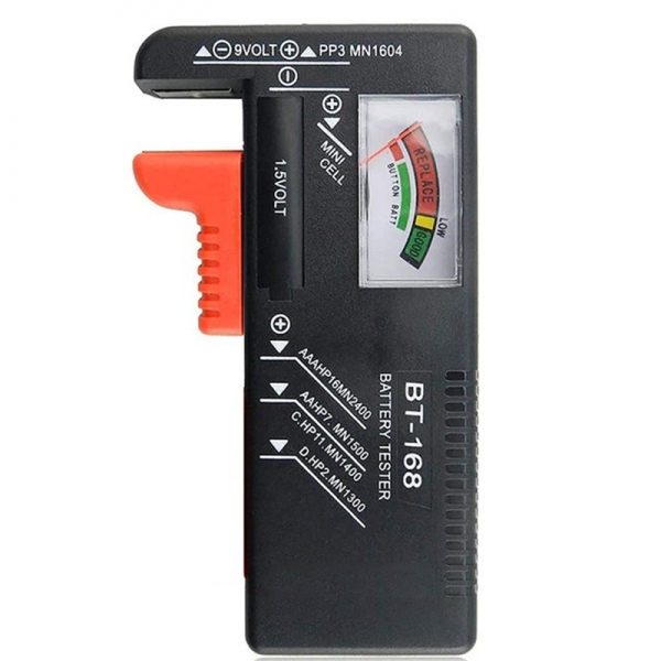 Battery level tester, high-precision dry lithium battery voltage measurement detector, 1.5V/No.7 9V universal 168D