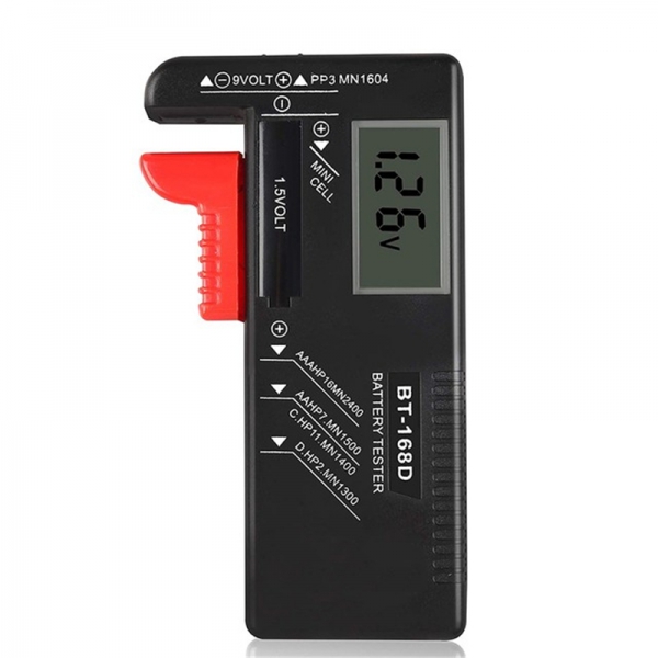 Battery level tester, high-precision dry lithium battery voltage measurement detector, 1.5V/No.7 9V universal 168D