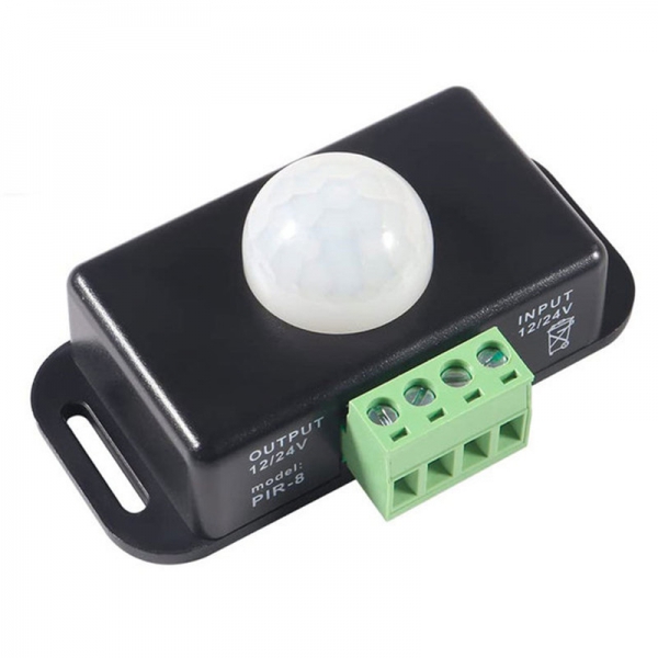 LED Human Sensing Switch 6A Black/White Delay Time Adjustable PIR 5050 Light Bar Module 12/24V