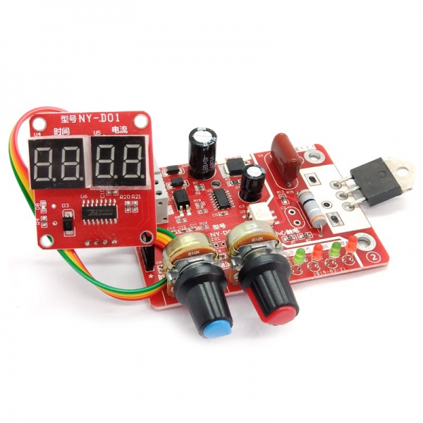 NY-D01 40A-100A Spot Welding Machine Control Board Adjusting Time and Current Digital Spot Welding Machine DIY Control Board