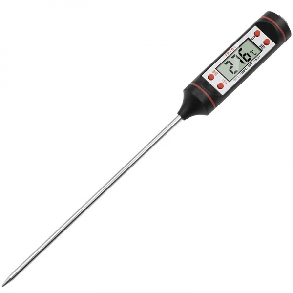 Kitchen oil thermometer, barbecue baking temperature sensor, electronic food thermometer, liquid temperature pen TP101 black and white