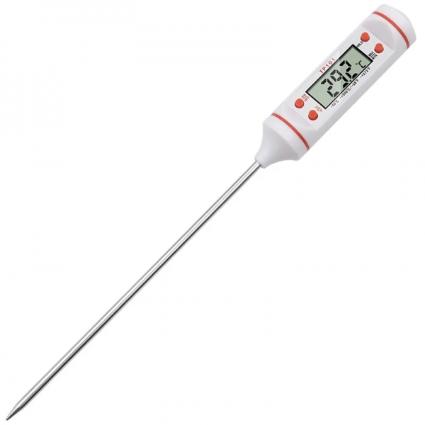 Kitchen oil thermometer, barbecue baking temperature sensor, electronic food thermometer, liquid temperature pen TP101 black and white