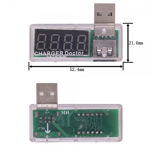 USB charging current and voltage tester detector, USB voltmeter, ammeter can detect USB devices