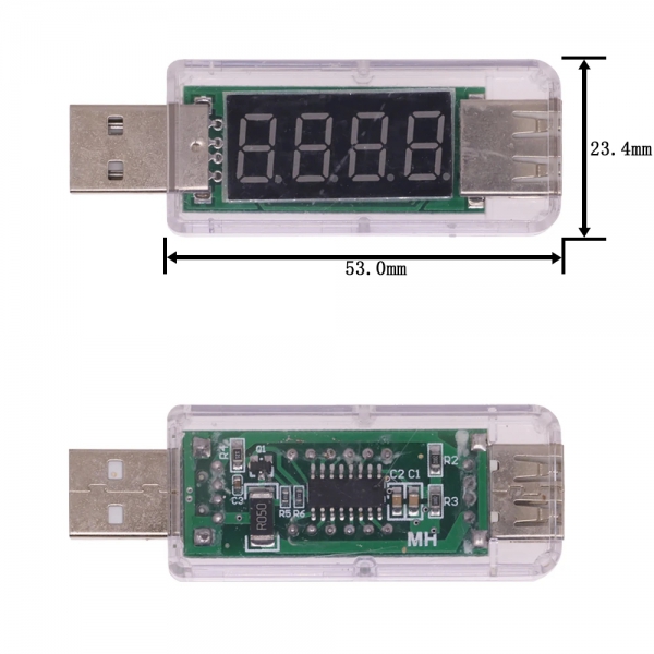 USB charging current and voltage tester detector, USB voltmeter, ammeter can detect USB devices