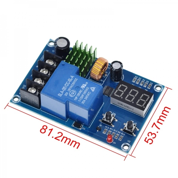 XH-M604 battery lithium battery charging control module digital full power-off overcharge protection switch 6-60V