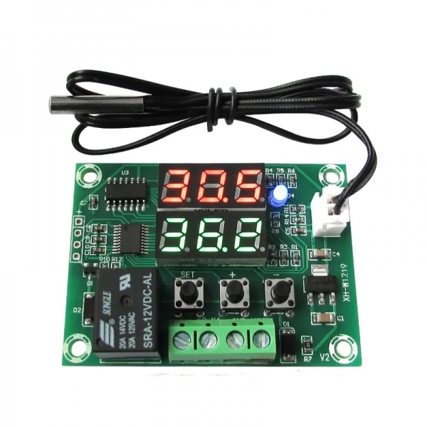 XH-W1219 Dual Display Digital Temperature Controller High Precision Temperature Control Switch Control Accuracy 0.1 Temperature Controller