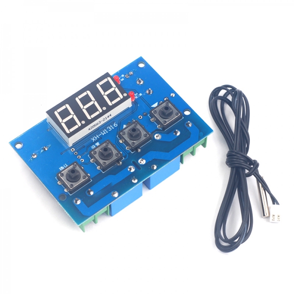 XH-W1316 Universal Temperature Controller+Acceleration Control 2-channel Relay Output Temperature Controller High and Low Alarm